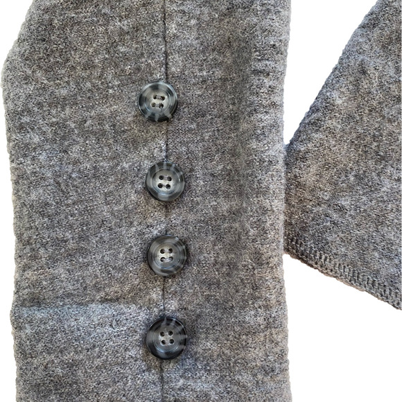 Woolen gray blazer women's jacket MEXX medium 💯 wool - Picture 8 of 14